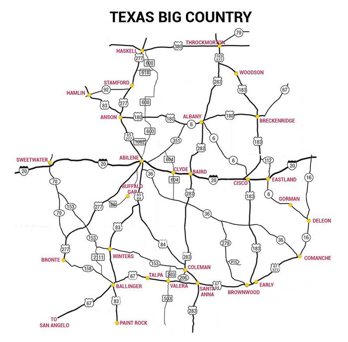 Texas Big Country Map